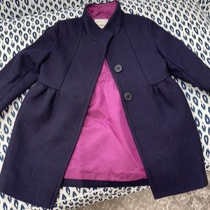Girls 4-5T Crewcuts navy wool coat